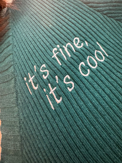 Good Luck Babe Zip Up Cropped Long Sleeve S