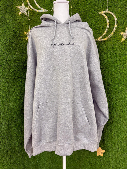 Eat the Rich Grey Hoodie 2XL