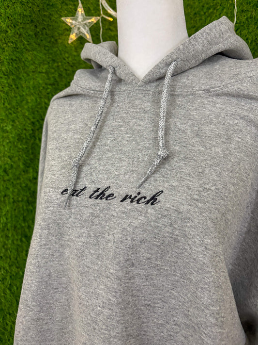 Eat the Rich Grey Hoodie 2XL