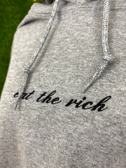 Eat the Rich Grey Hoodie 2XL