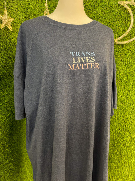 Trans Lives Matter Navy T-Shirt 3XL