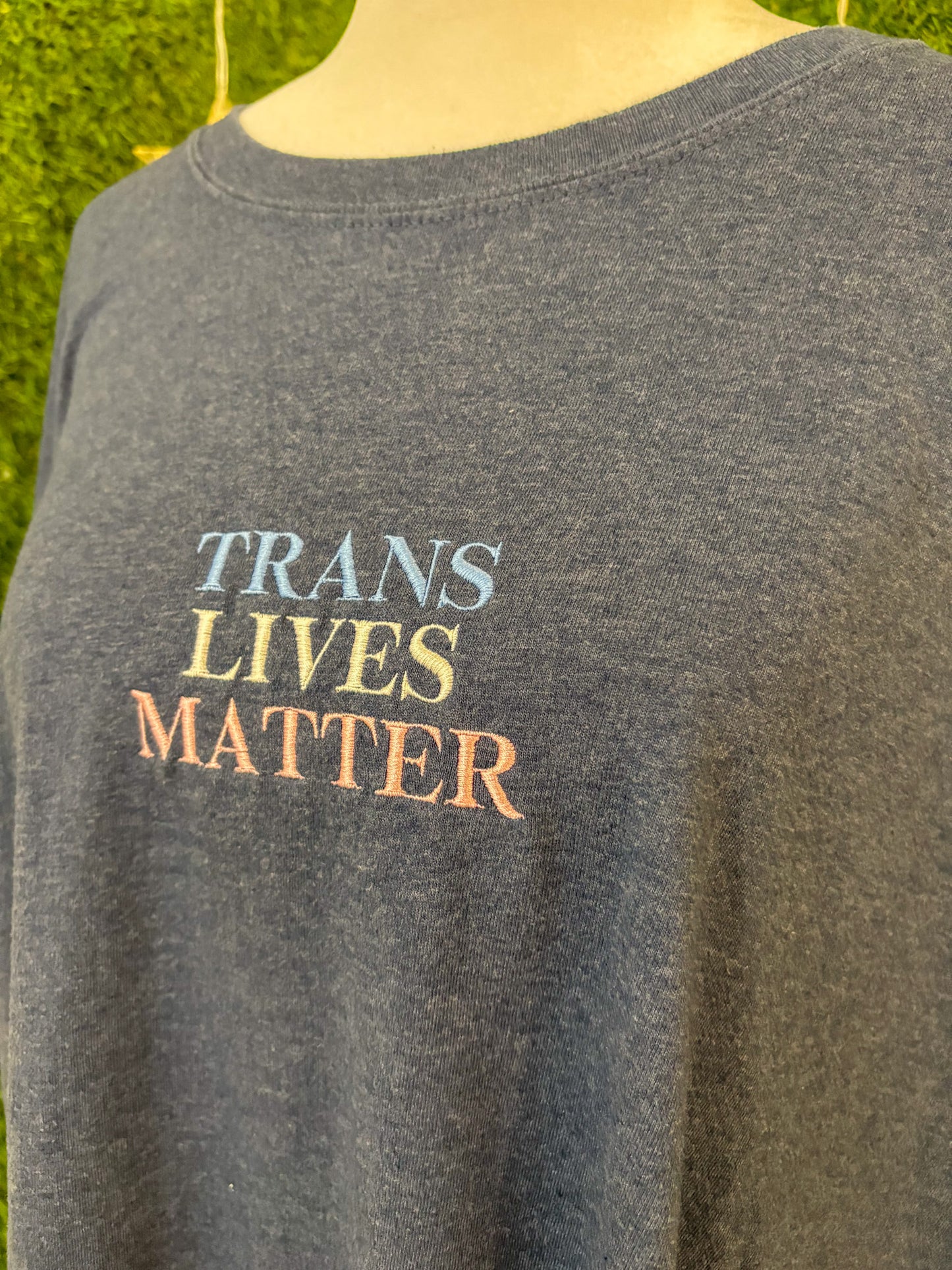 Trans Lives Matter Navy T-Shirt 3XL