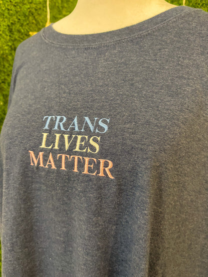 Trans Lives Matter Navy T-Shirt 3XL