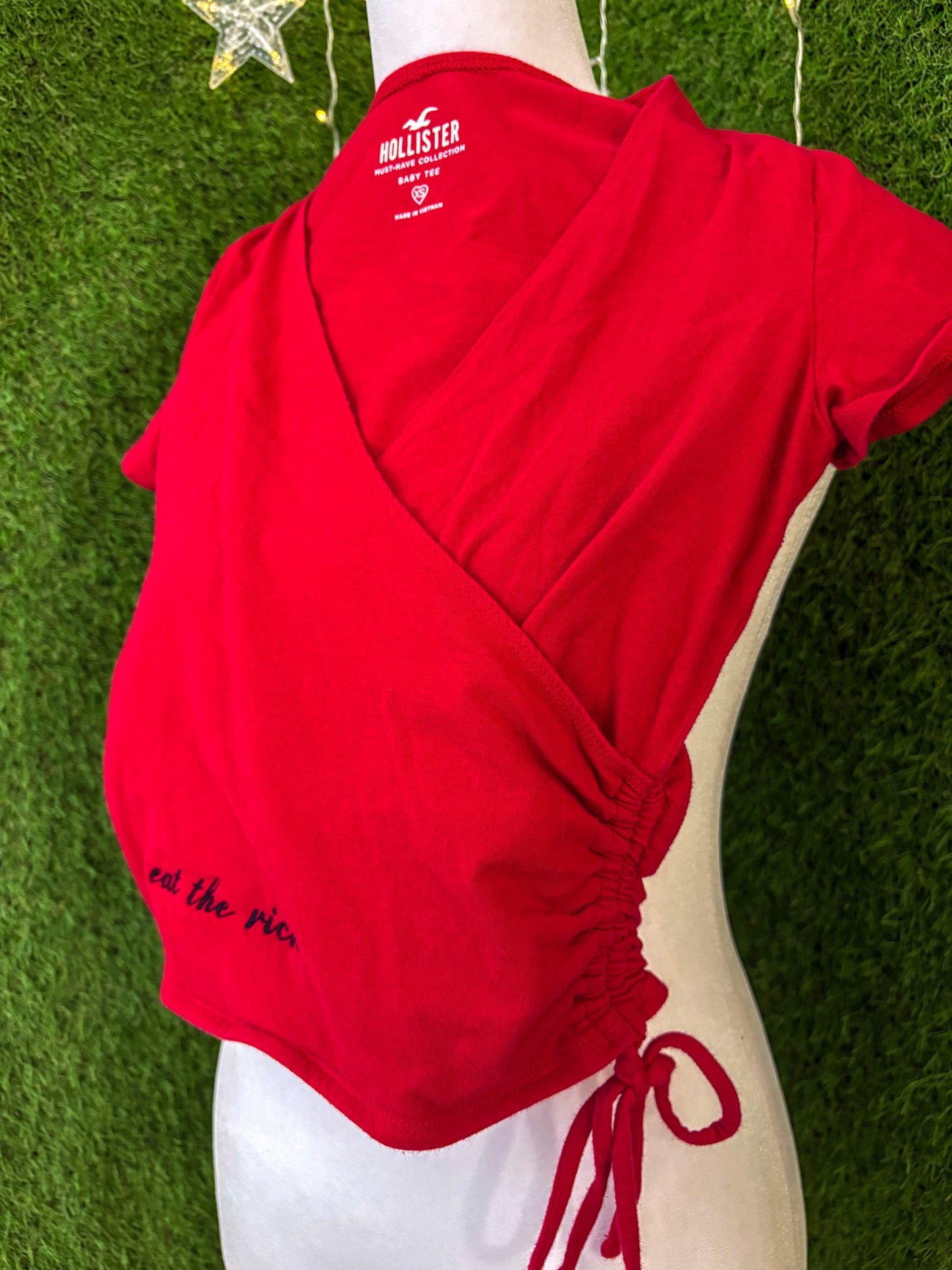 Eat the Rich Red Baby Tee XS