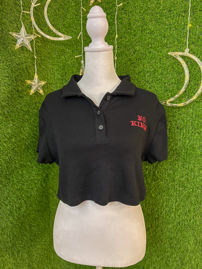 No Kings Cropped Polo Tee XL