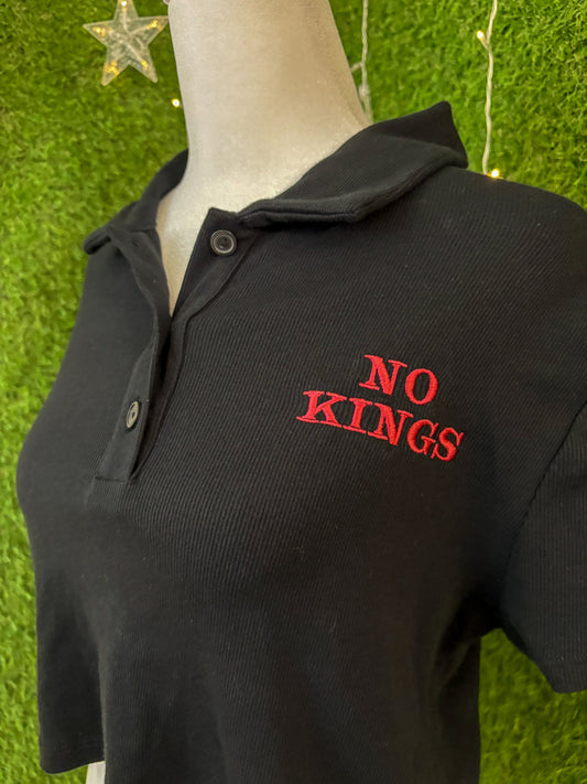 No Kings Cropped Polo Tee XL