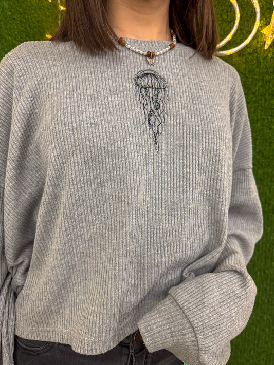 Jellyfish Cropped Sweater M