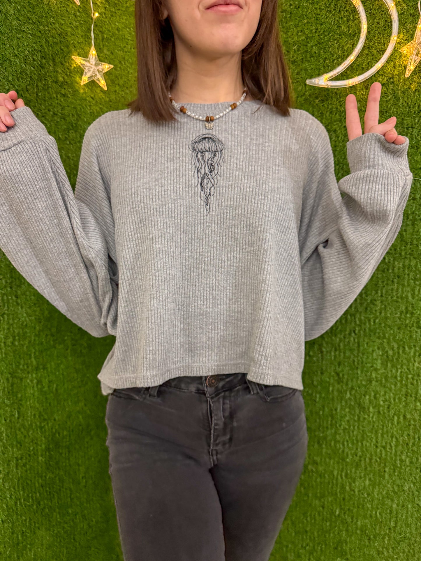 Jellyfish Cropped Sweater M