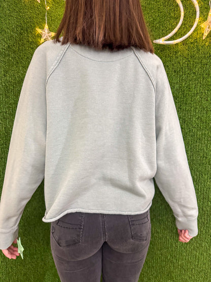 Floral Woman Cropped Crew M