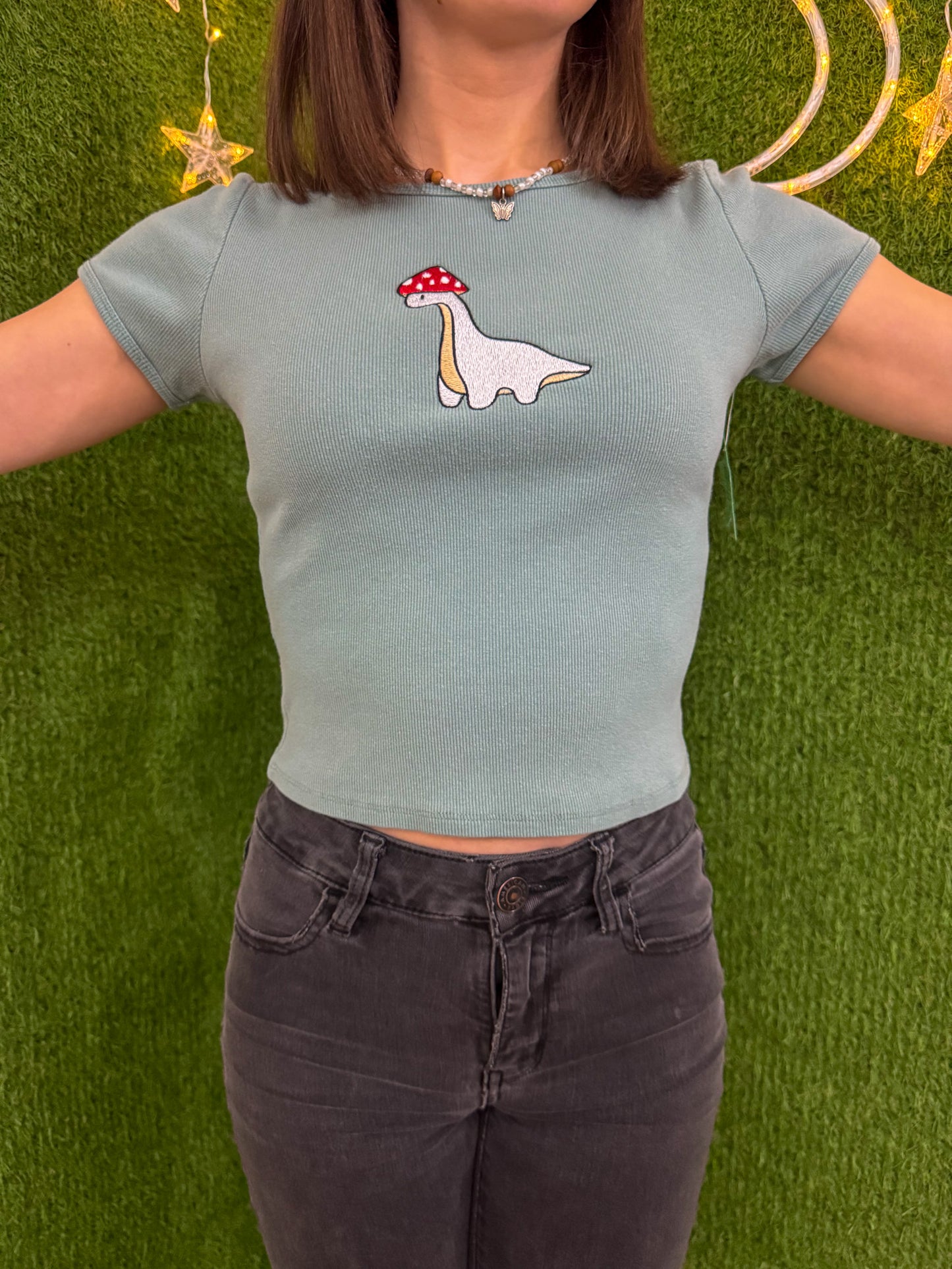 Mushroom Dino Baby Tee L