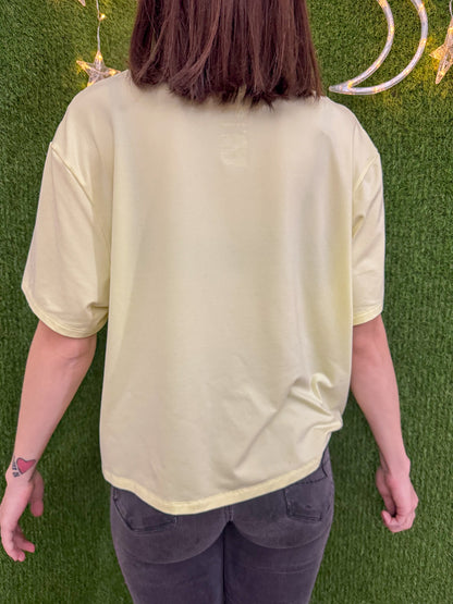 One Line Butterfly Yellow T-Shirt XL