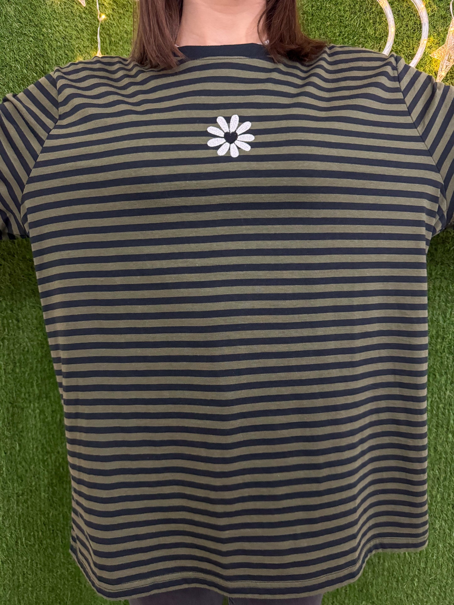 Daisy Striped Long Sleeve XL