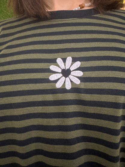Daisy Striped Long Sleeve XL