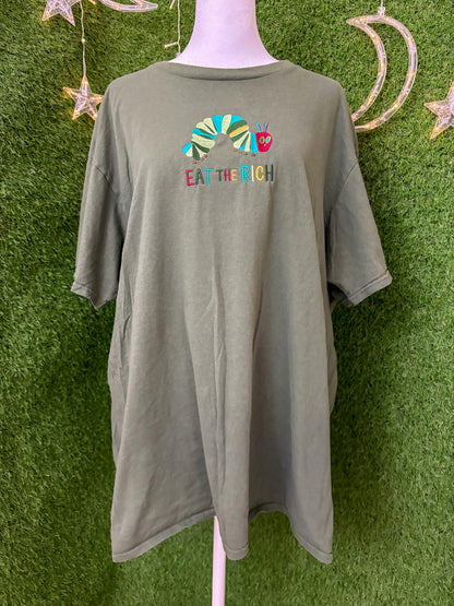 Eat the Rich Green T-Shirt 2XL