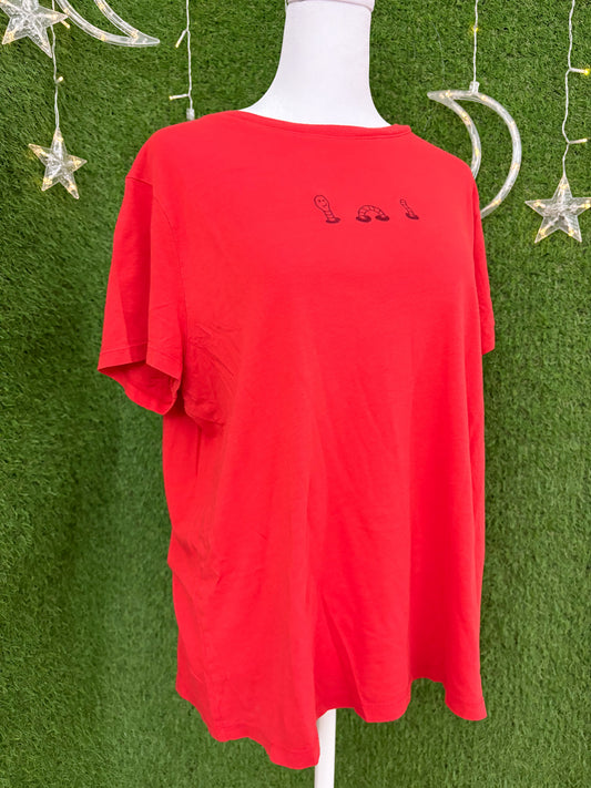 Wormy Red T-Shirt 2XL