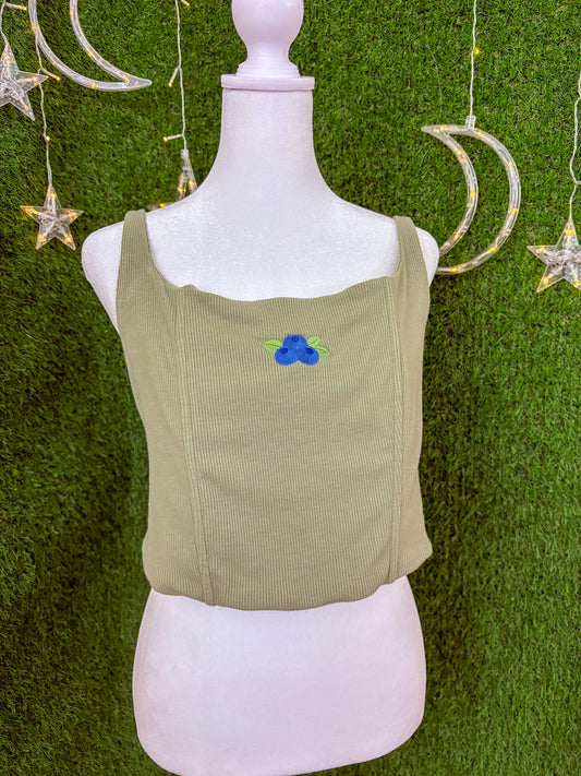 Blueberry Green Tank Top XL