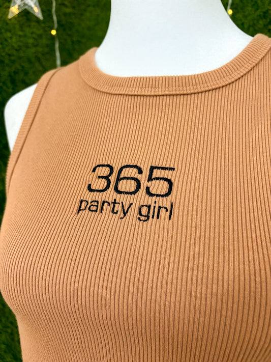 365 Party Girl Brown Crop Top L