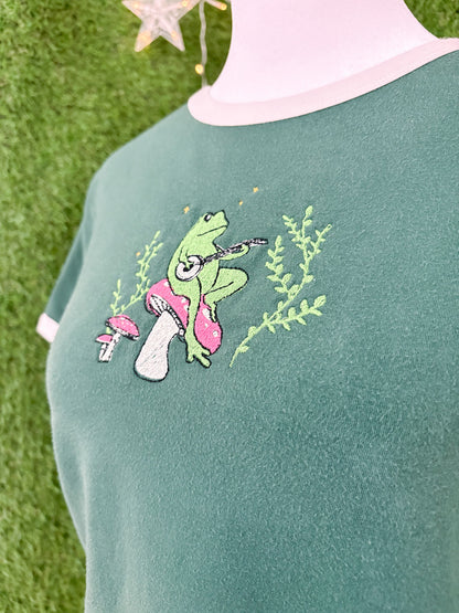 Banjo Frog Green Crop Top L