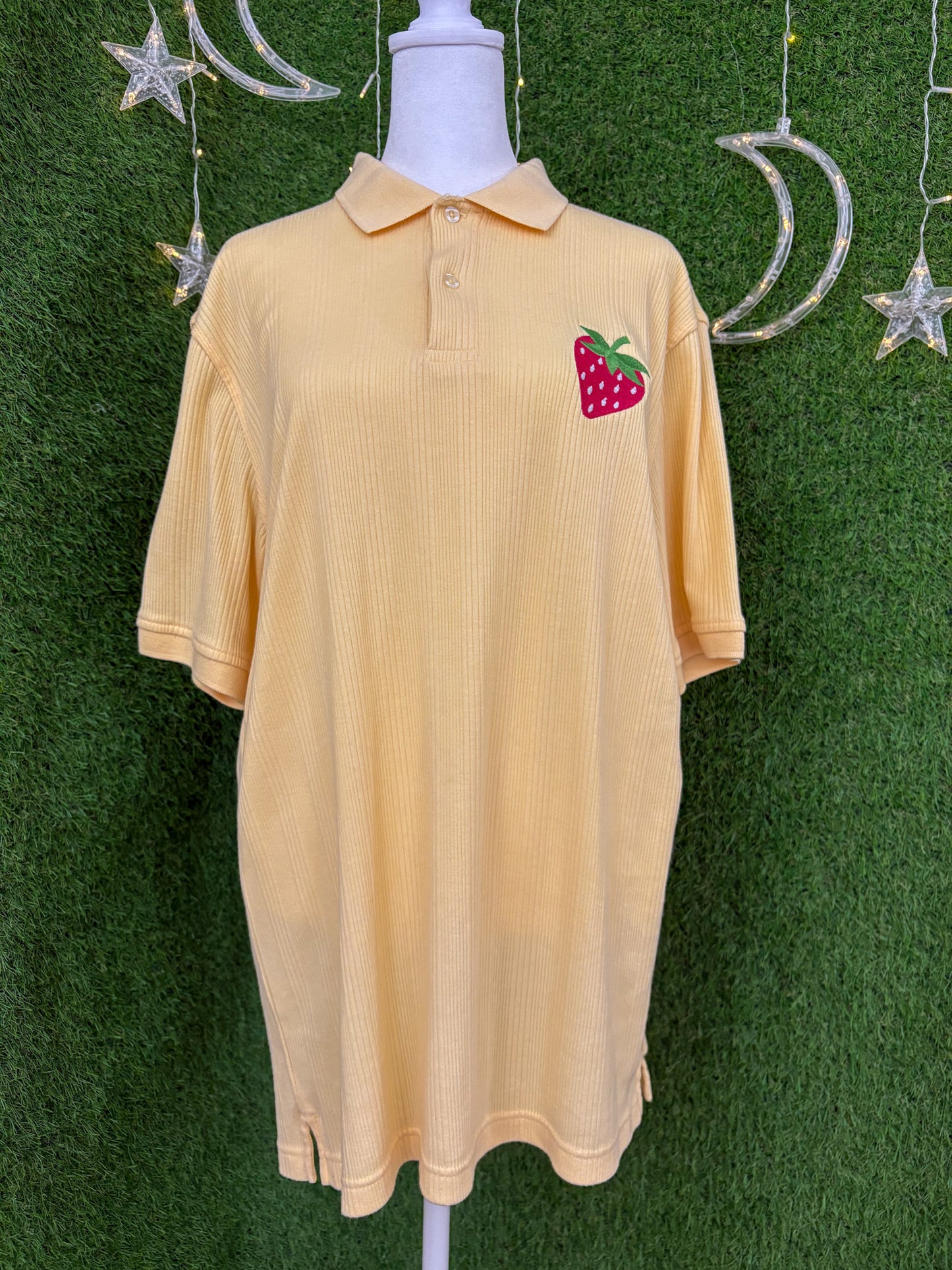 Strawberry Yellow Polo Shirt M