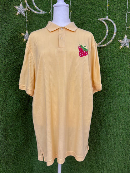 Strawberry Yellow Polo Shirt M