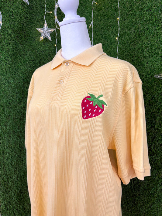Strawberry Yellow Polo Shirt M