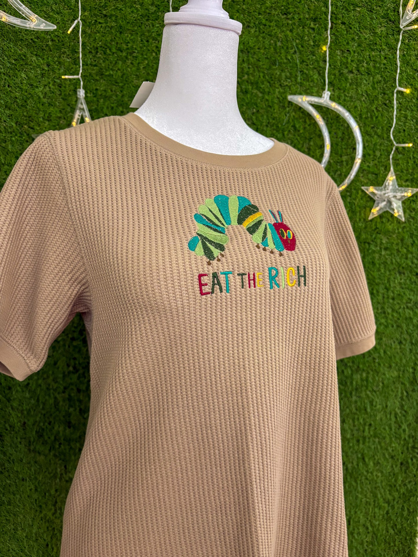 Eat the Rich Caterpillar Brown T-Shirt M