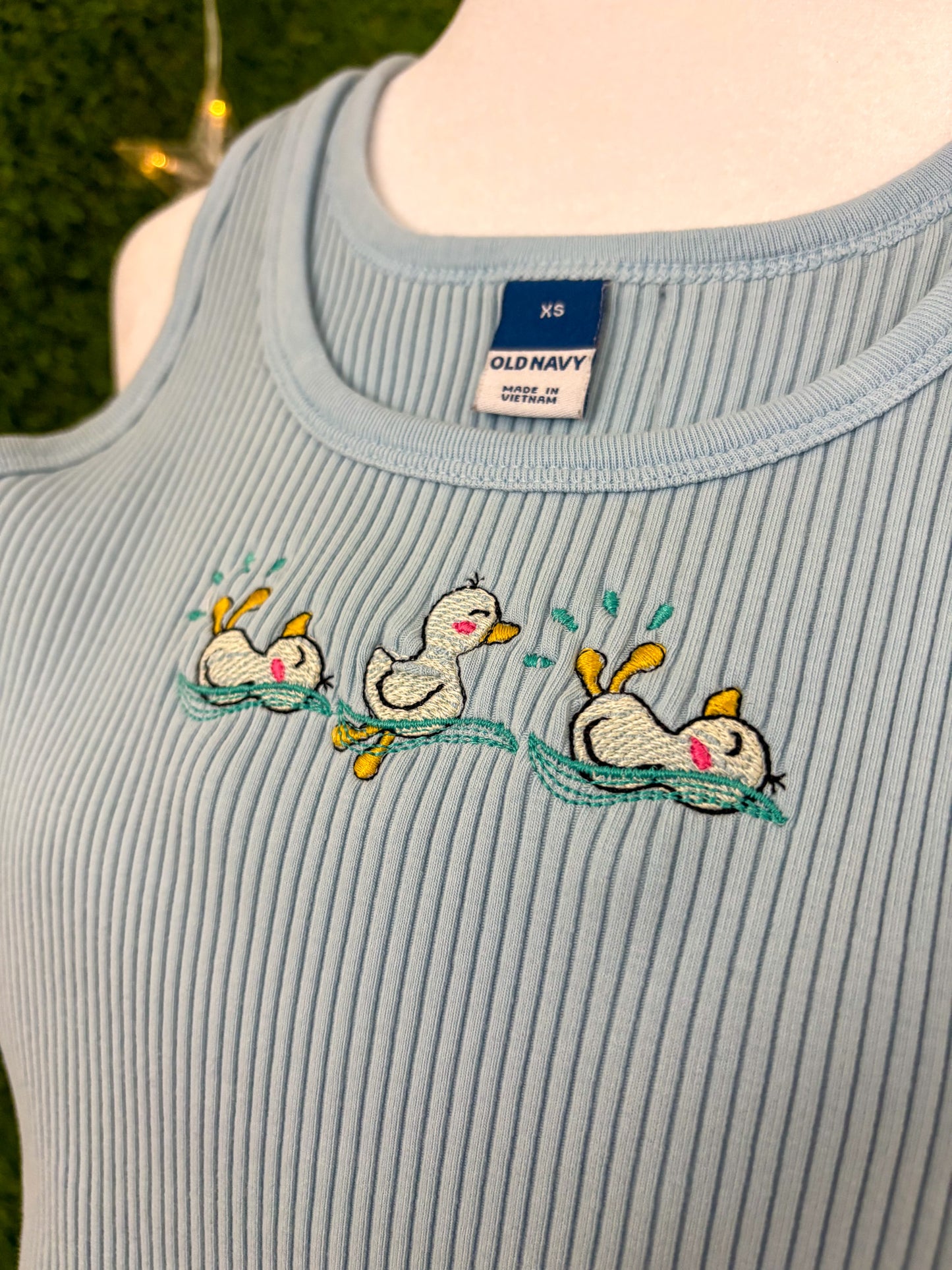 Duckies Blue Tank Top XS