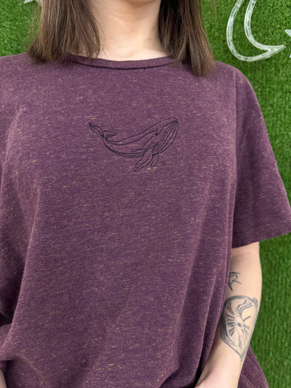 Whale Maroon Tee XL