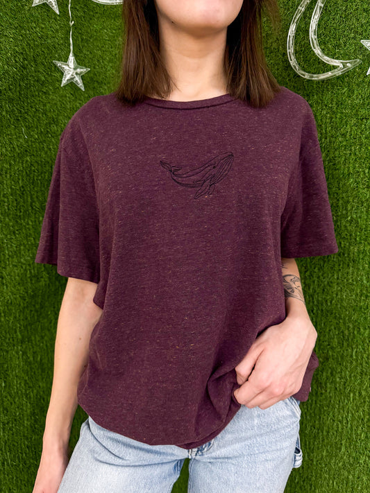 Whale Maroon Tee XL