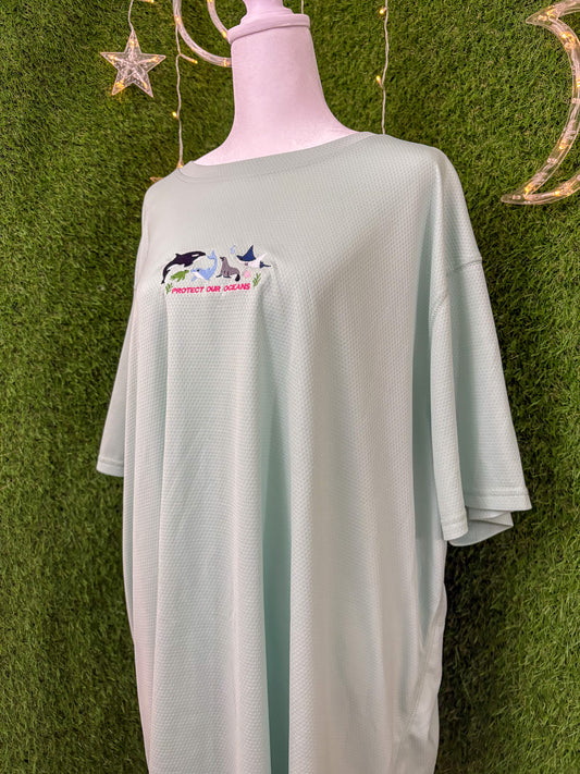 Protect our Oceans Green T-Shirt 3XL