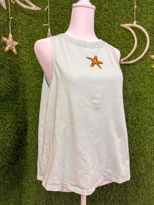 Starfish Green Tank Top L