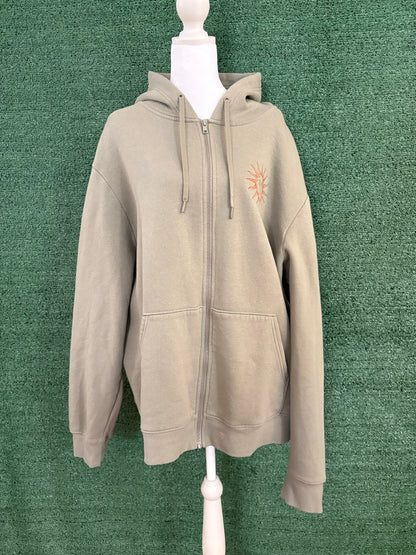 Sun & Moon Green Zip Up Hoodie 2XL