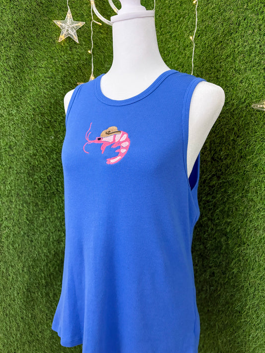 Cowboy Shrimp Blue Tank Top 2XL