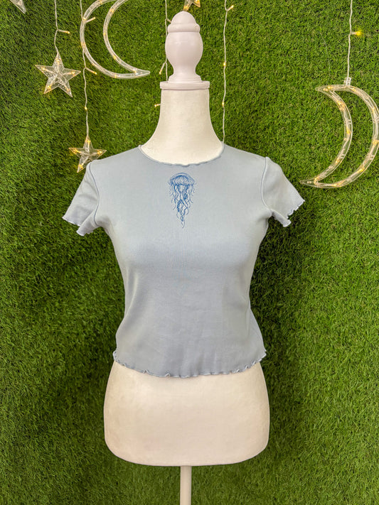 Jellyfish Blue Baby Tee S