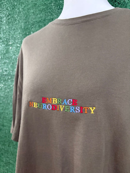 Embrace Neurodiversity Green T-Shirt L