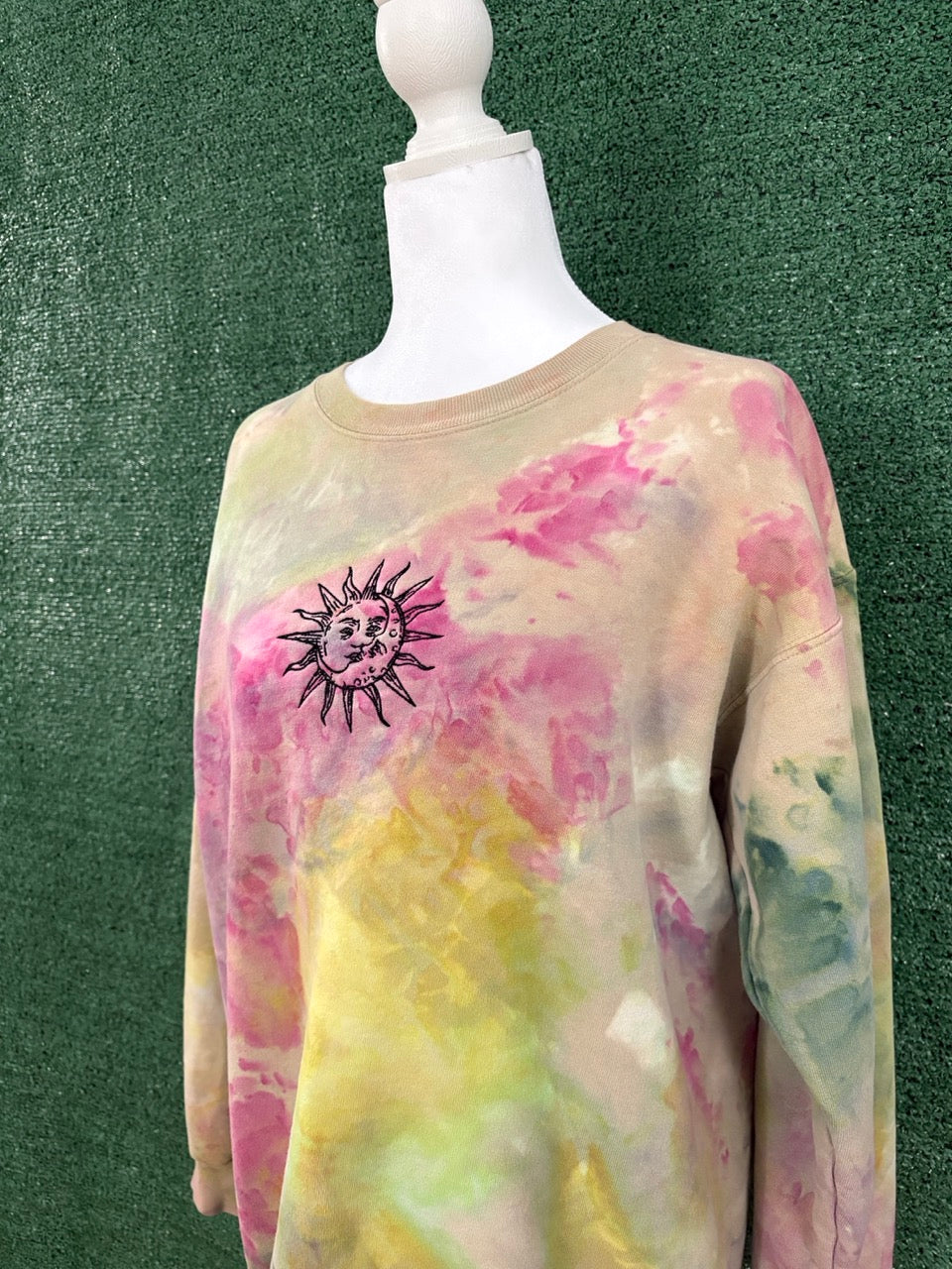 Sun & Moon TIe Dye Crewneck Sweatshirt S