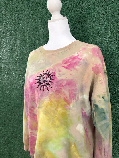 Sun & Moon TIe Dye Crewneck Sweatshirt S