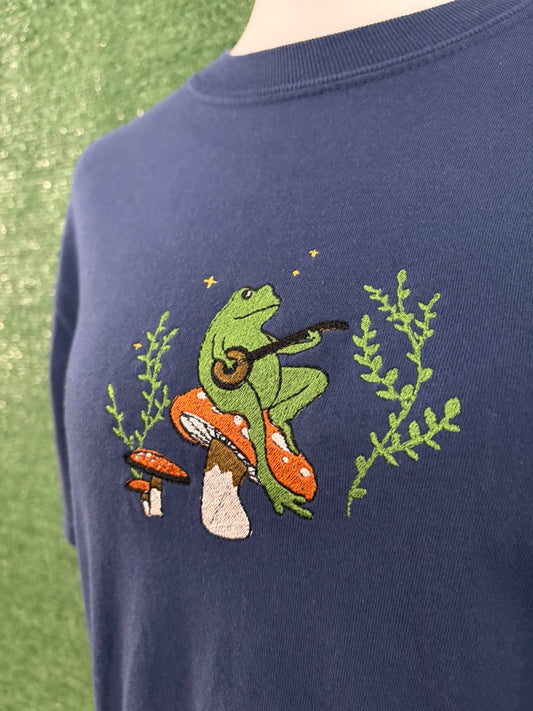 Banjo Frog Navy T-Shirt S