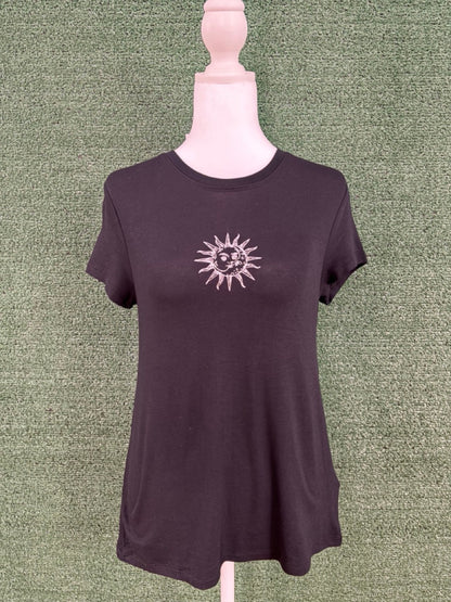 Sun & Moon Black T-Shirt XS