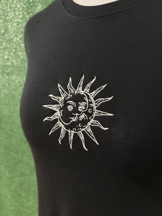 Sun & Moon Black T-Shirt XS