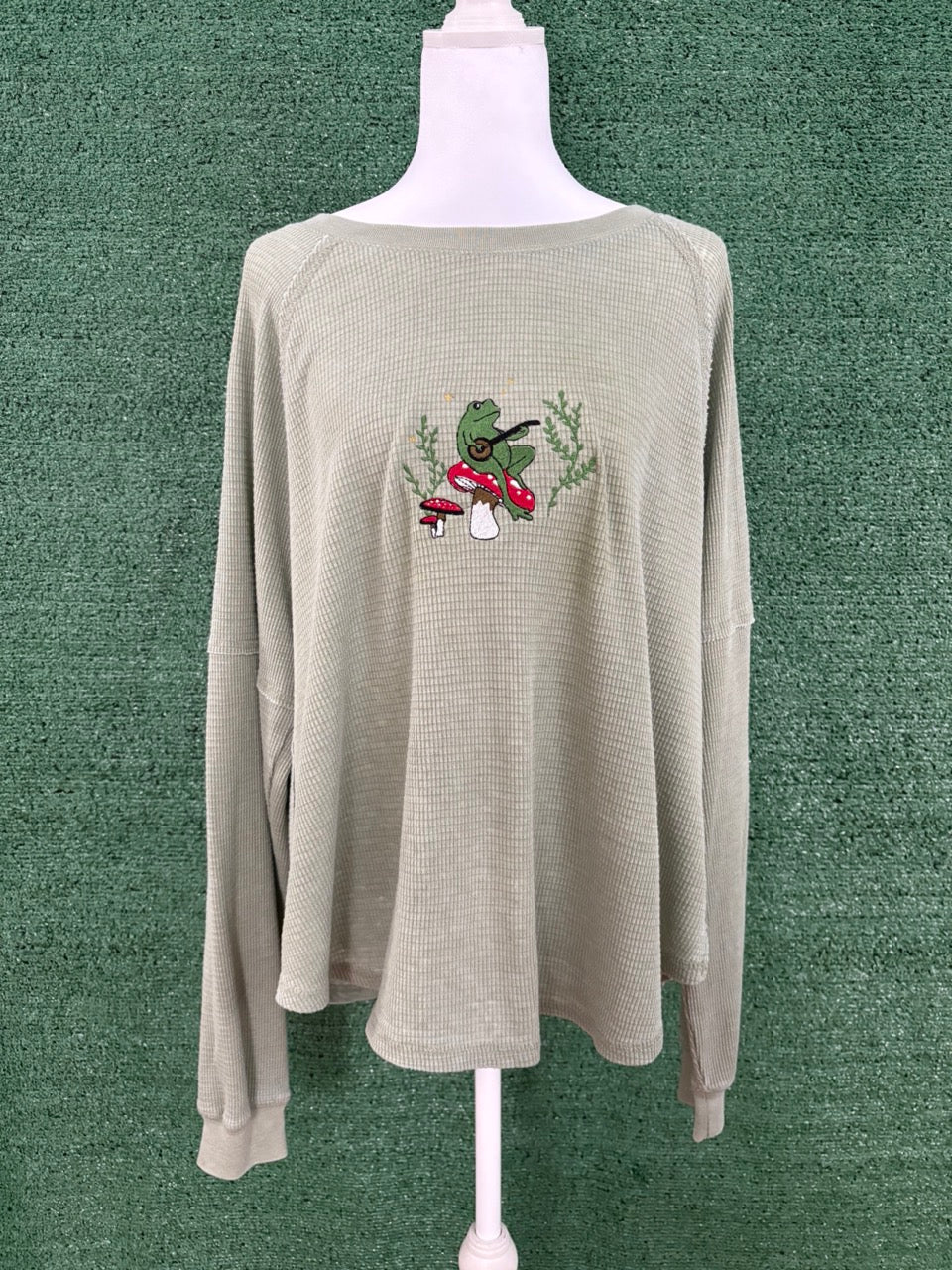 Green Thermal Banjo Frog Long Sleeve L