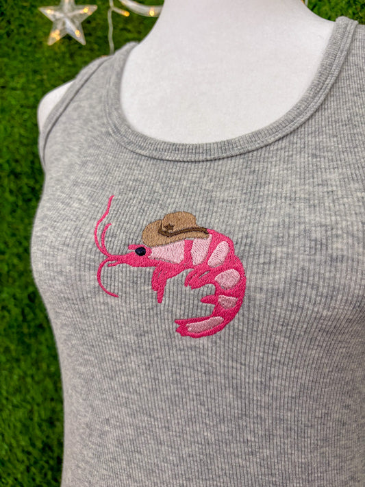 Cowboy Shrimp Grey Tank Top XS
