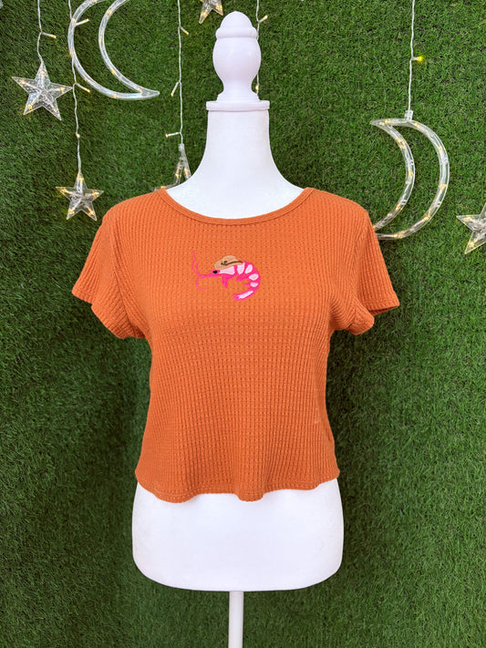 Cowboy Shrimp Brown Baby Tee M