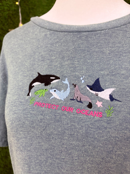 Protect our Oceans Green T-Shirt S