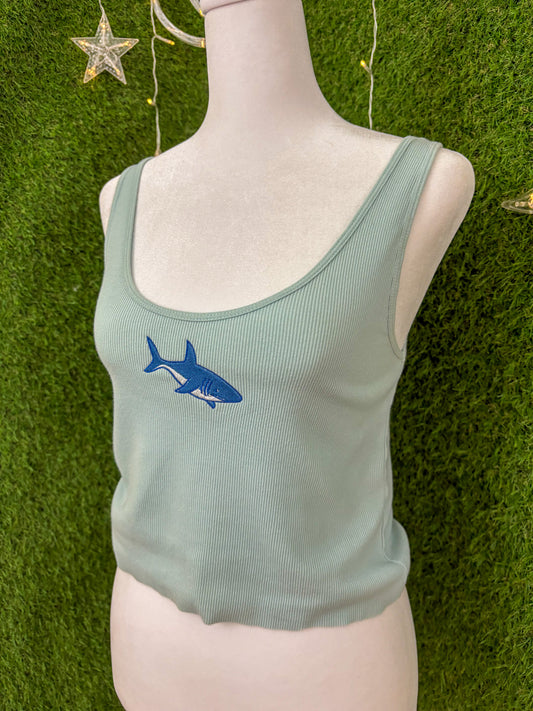 Shark Green Tank Top M