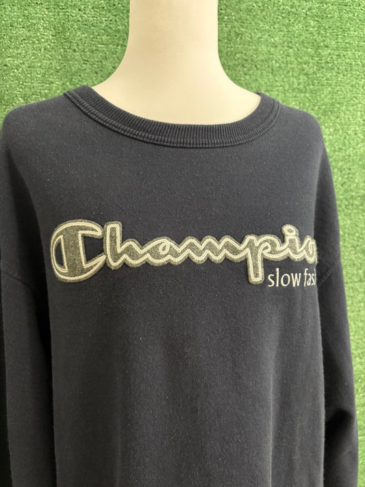 Navy Champion Slow Fashion Crewneck XS