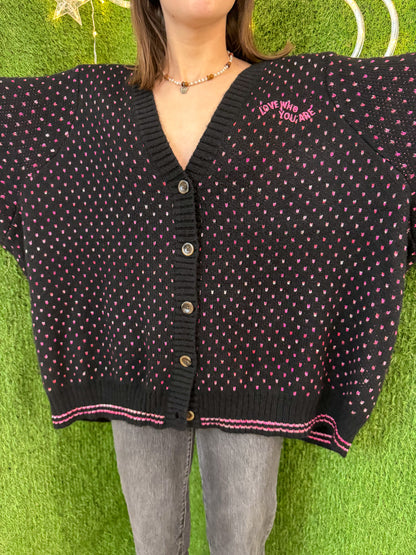 Love Who You Are Button Up Heart V-Neck 5XL
