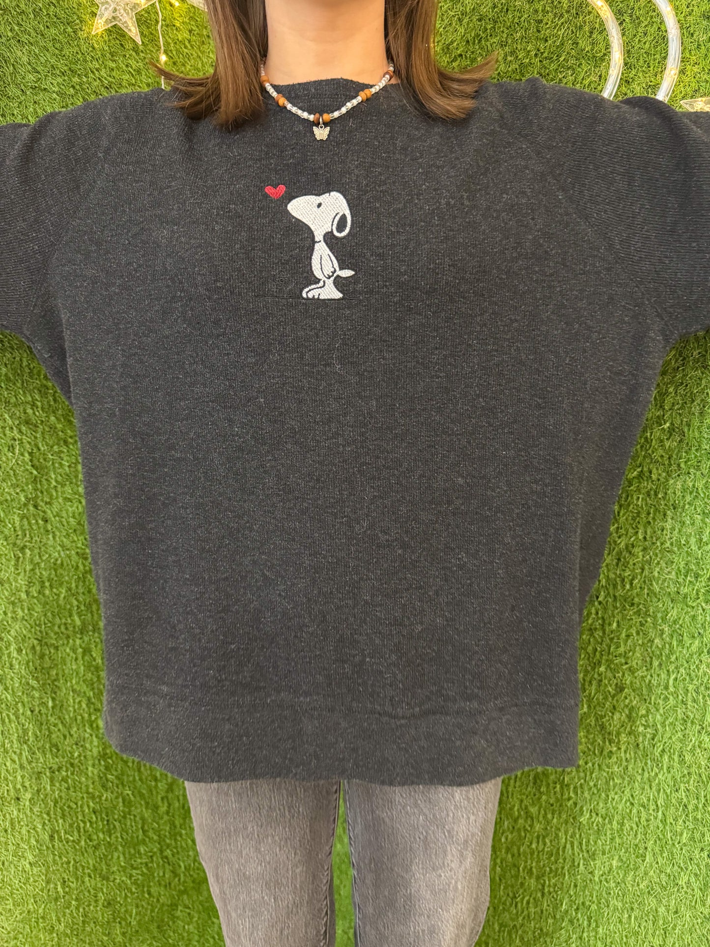 Snoopy Dark Grey Sweater XL