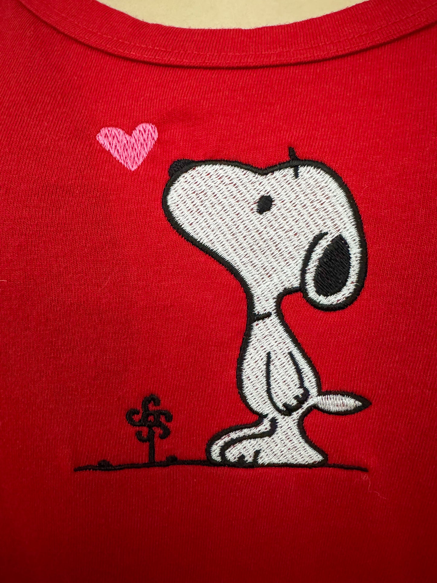 Snoopy Red Fitted Scoop Neck Tee 3XL