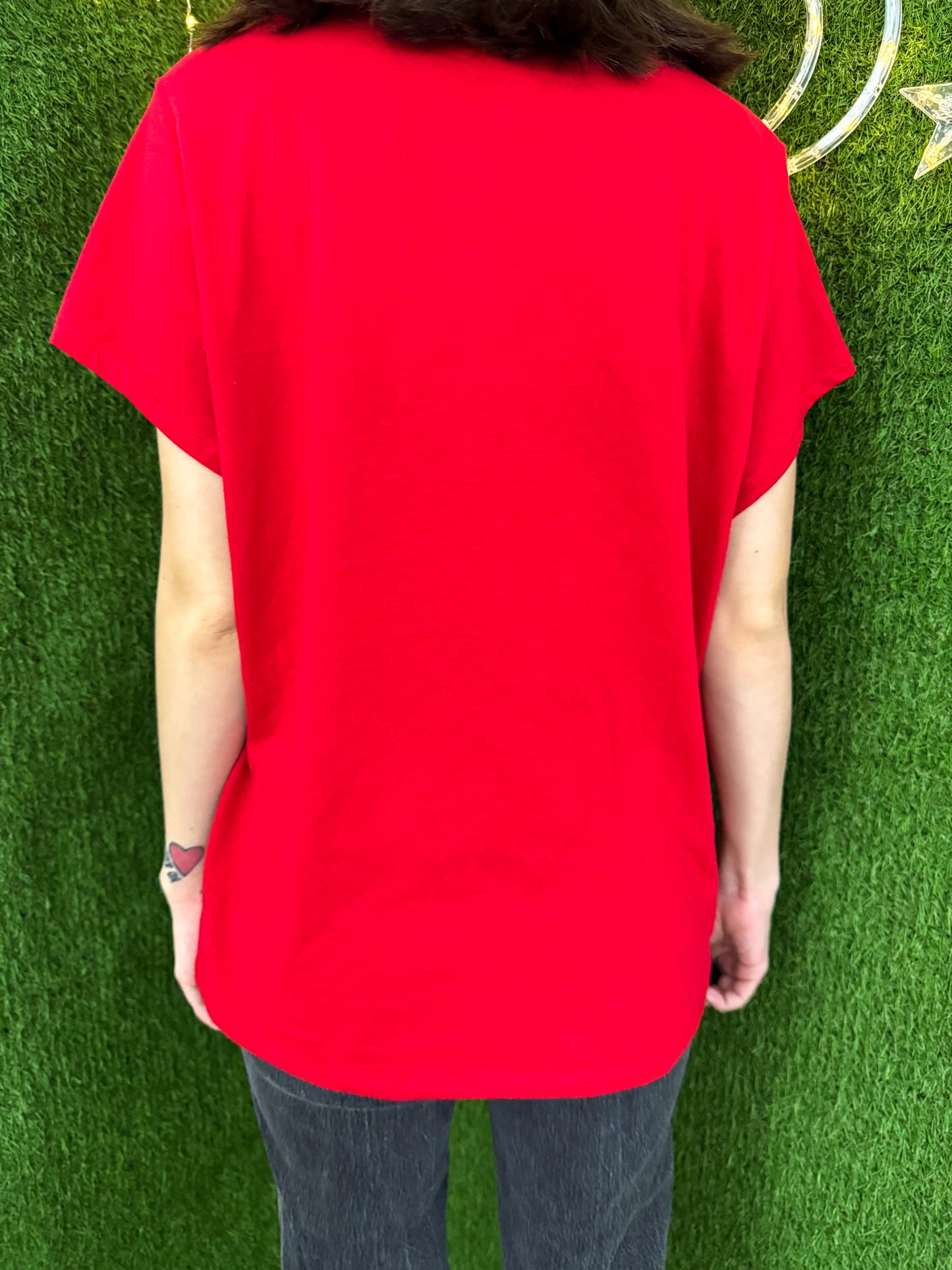 Snoopy Red Fitted Scoop Neck Tee 3XL